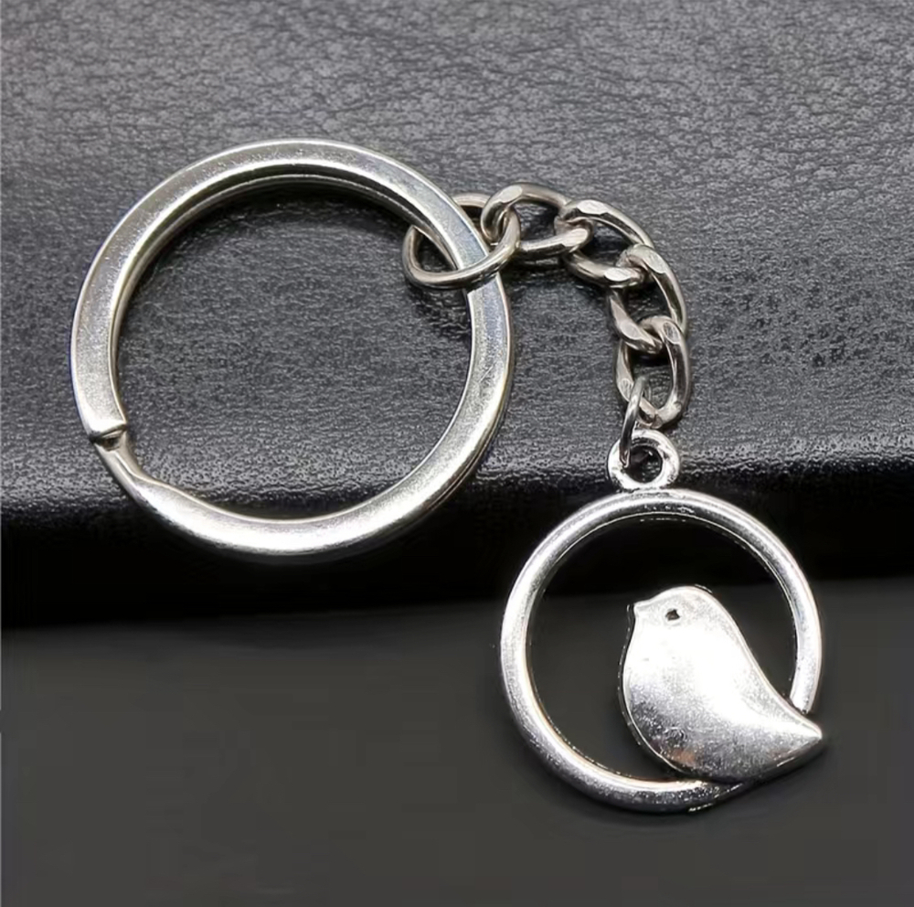 3/$25 Bird Chick Stainless Steel Keychain NEW